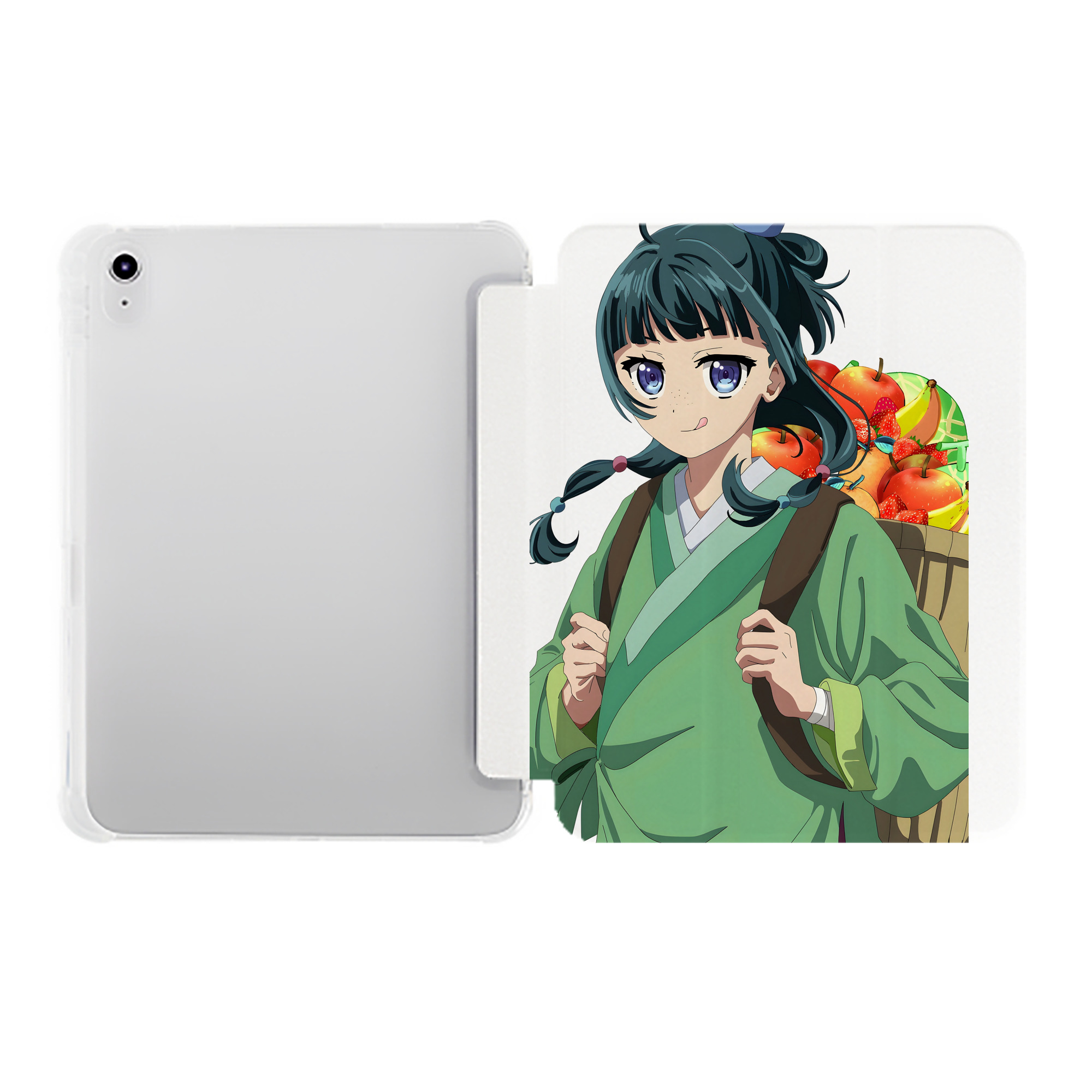（画像用） 薬屋のひとりごと The Apothecary Diaries IPad ケース ペン収納付き 三つ折りスタンド PUレザー×シリコン 対応機種9.5/10.5/10.9インチ